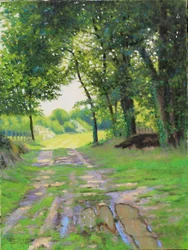 Chemin de Gironde, olje på lerret, 2018