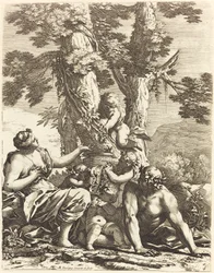 Bacchanal med Sittende Bacchante