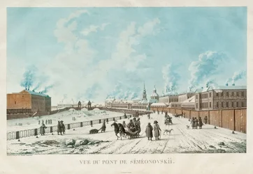 Semyonovsky-broen i St. Petersburg, 1813