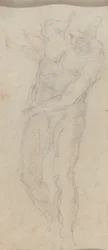 Naken mann [verso]