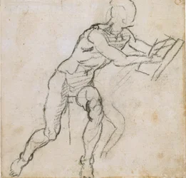 En naken sittende mann, c1490-1560