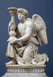 Angel Holding a Candelabra, 1495 (marmor)