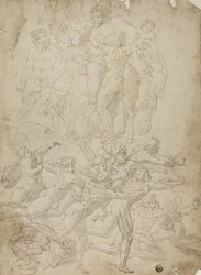Bueskyttere som skyter mot en Herm, Triumph of Bacchus og andre studier