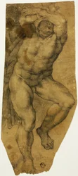 Stigende naken mann