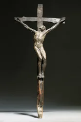 Korsfestelsesgruppe av Kristus, den gode tyven og den dårlige tyven