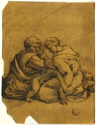 Familiegruppe: Osias, Judas konge, ammet av sin mor