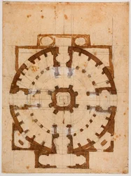 Planløsning for San Giovanni dei Fiorentini
