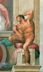 Ignudo Det sixtinske kapells tak i Vatikanet, 1508-1512.