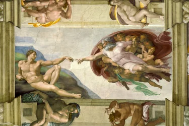 Taket i Det sixtinske kapell (1508-12): Adams skapelse