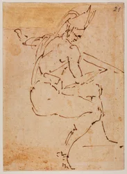 Studer for en sittende figur