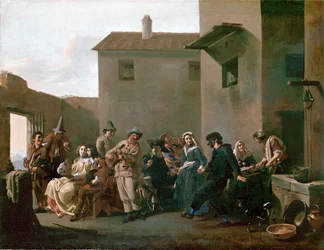 Dans på Trattoria … (olje på lerret)