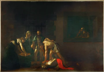Halshuggingen av døperen Johannes (olje på lerret)
