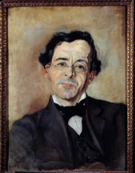 Portrett av Paul Leautaud (1872-1956) forfatter og spaltist. Maleri av Theodore Catti, 1900-tallet