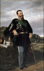 Portrett av Viktor Emmanuel II, Italias første konge (olje på lerret)