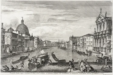 Canal Grande Mellom San Simone Piccolo og Santa Chiara, ca. 1740-41