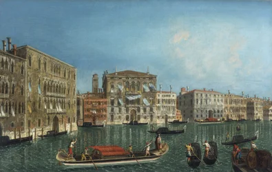 Canal Grande med Palazzo Foscari og Palazzo Balbi par Marieschi, Michele Giovanni