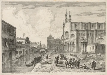 Utsikt over Venezia: Campo S. S. Giovanni e Paolo, 1741.