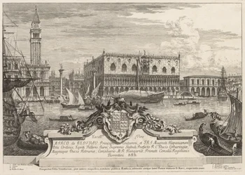 Utsikt over Venezia: Piazzetta og Ducal Palace, 1741.