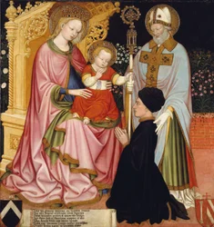 Madonna og barnet med giveren, Pietro de
