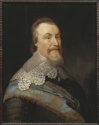 Portrett av grev Axel Oxenstierna (Oxenstjerna) (1583-1654), av Mierevelt (Mierveld, Mireveldt), Michiel Jansz. av, Verksted av. Olje på tre. Mål: 74x57,5 cm. Nationalmuseum Stockholm