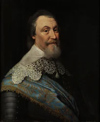 Portrett av grev Axel Oxenstierna (Oxenstjerna) (1583-1654), av Mierevelt, Michiel Jansz. av, Verksted av. Olje på tre. Mål: 70x60 cm. Nationalmuseum Stockholm