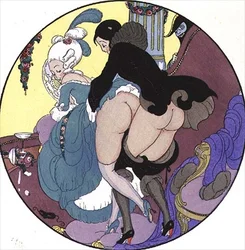 Teacher Assaulting His Pupil, plate 26 fra The Pleasures of Eros, pub. 1901 i Leipzig (heliogravyr)