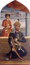 Portrett av Afrasiyab, konge av Turan, ca. 1803-4