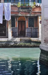 Tidlig morgen i Venezia, 2019 (olje på panel)