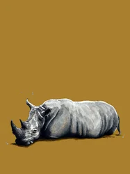 The Rhino on Golden Yellow, 2020