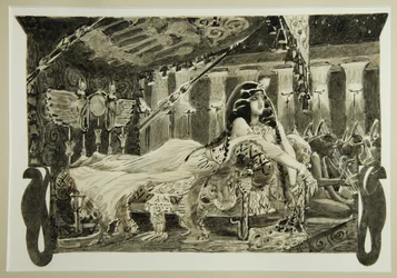 Cleopatra på sengen, 1899