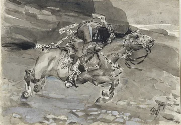 Rytter. Illustrasjon til diktet Demonen av Mikhail Lermontov, 1890-1891