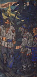 Storhertug Vladimir I. Svyatoslavichs bryllup Triptych, sidepanel, 1920-tallet