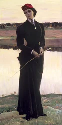 Portrett av Olga Nesterova eller, kvinne i en ridevane, 1906