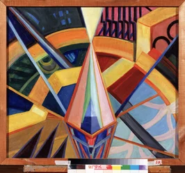 Unødvendig maling (Pointless Painting). Maleri av Mikhail Vasilyevich Matyushin (Matjuschin eller Matyushin) (1861-1934), olje på lerret