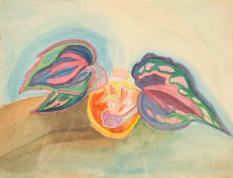 Stilleben med plante, ca. 1920.