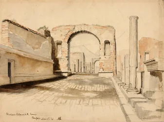 Hovedinngangen til Forum Pompeii