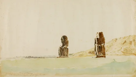 Statuer ved Memnon, Theben, n.d.