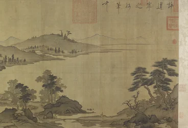 Autumn River i regn og skyer