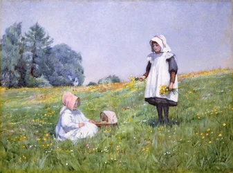 Smørblomster og tusenfryd (wc på papir)