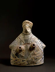 Minoisk kunst: terrakottavase i form av en kvinne fra nekropolisen Mallia på Kreta. 2200-2000 f.Kr. Dim. 16,4 cm Heraklion, arkeologisk museum