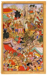 Tayang Khan blir presentert for hodet til den mongolske lederen Ong Khan. Miniatyr fra Jami