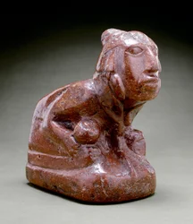 Menneskelig billedrør, Cahokia, 1000-1300 (bauxitt)