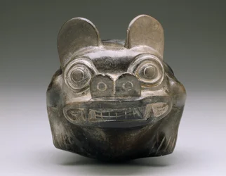 Sammensatt dyreskål, tidlig mellomperiode, Moche fase I-II, ca. 1-200 e.Kr. (keramikk)