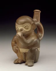 Monkey Vessel, 50-100 AD (keramikk med slip)