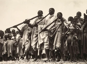 Building an Empire in the fascist age: Abyssinian musicians, 09/05/1936 (s/w photo)