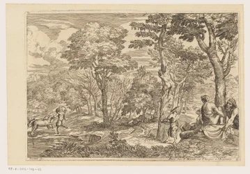 Skoglandskap med satyrer Landskap etter Titian (serietittel)