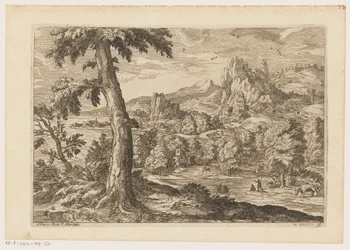 Landskap med figurer langs en elv Landskap etter Titian (serietittel)