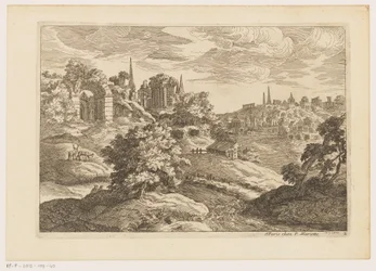 Landskap med ruiner og hjort Landskap etter Titian (serietittel)