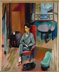 Jean Cocteau (olje på lerret)