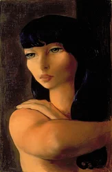Lille brunette, ca. 1930 (olje på lerret)